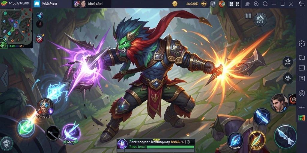 Screenshot gameplay yang menunjukkan aksi pertempuran seru di <strong>666J</strong>.