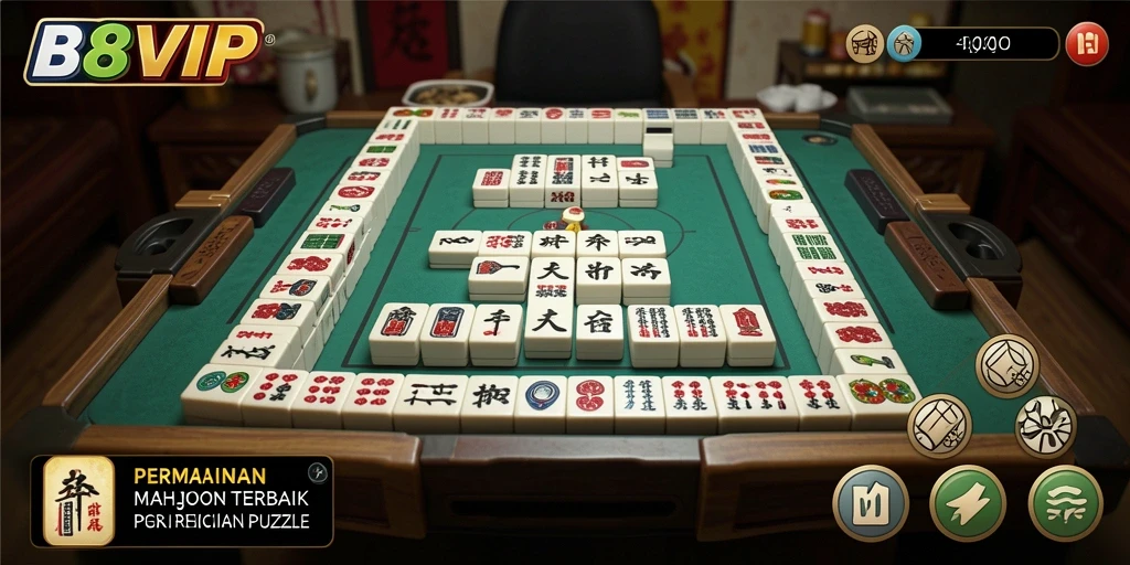 Screenshot gameplay B8VIP menampilkan pengalaman Mahjong yang seru.