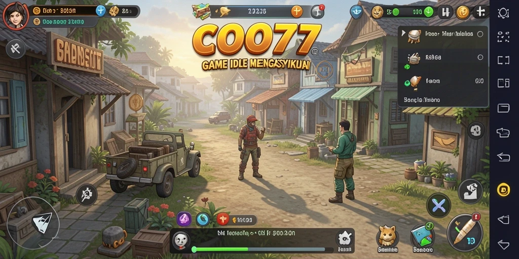 Tampilan gameplay COO77 yang menarik dan colorful.