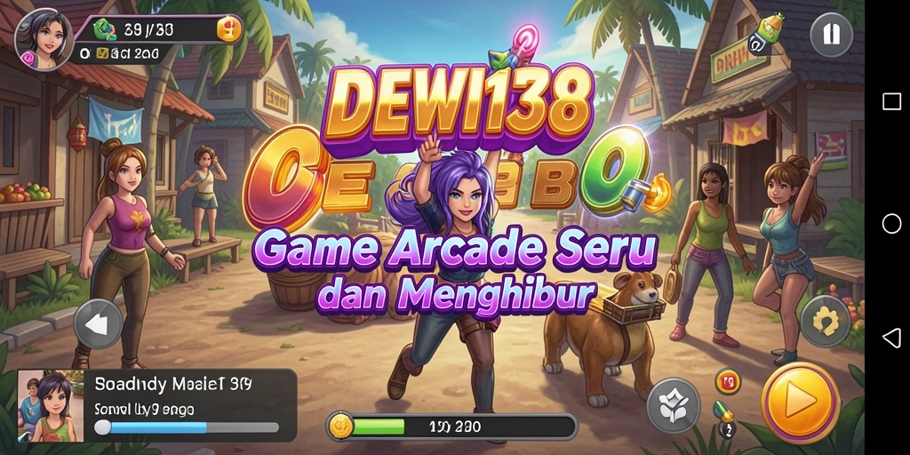 Tampilan gameplay DEWI138 yang mengasyikkan dalam suasana Arcade.