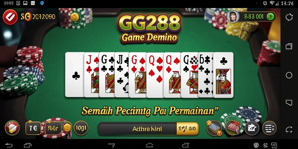 Tampilan gameplay seru dalam GG288, penuh tantangan Domino.