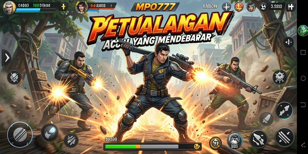 Menampilkan aksi seru dalam gameplay MPO777 yang mendebarkan.