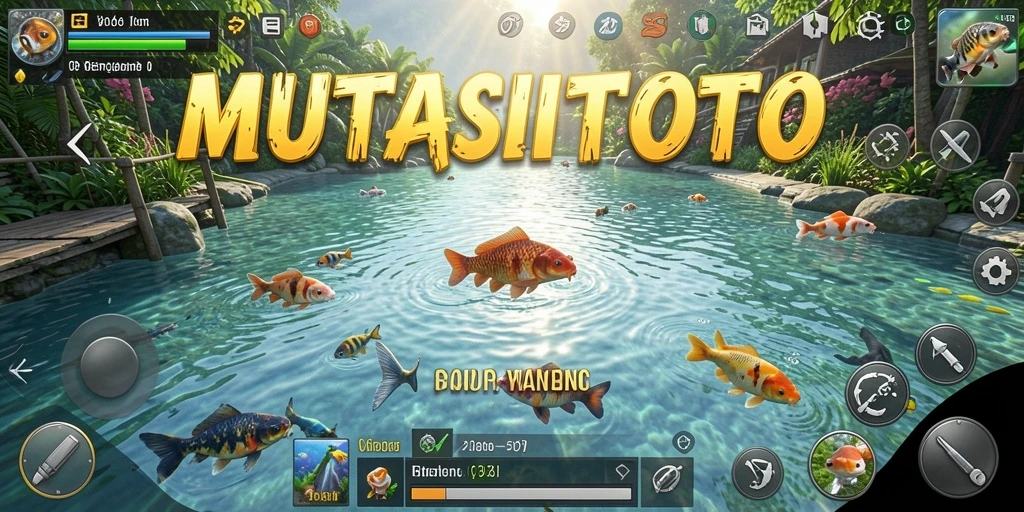 Tampilan gameplay menantang dan menyenangkan dari MUTASITOTO saat memancing.