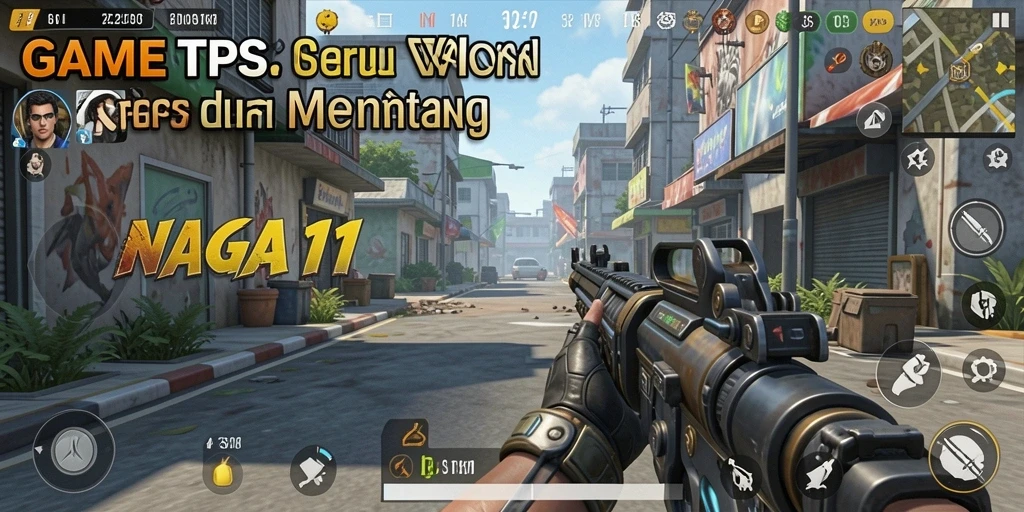 Screenshot utama NAGA11 menampilkan aksi menegangkan dalam gameplay TPS.