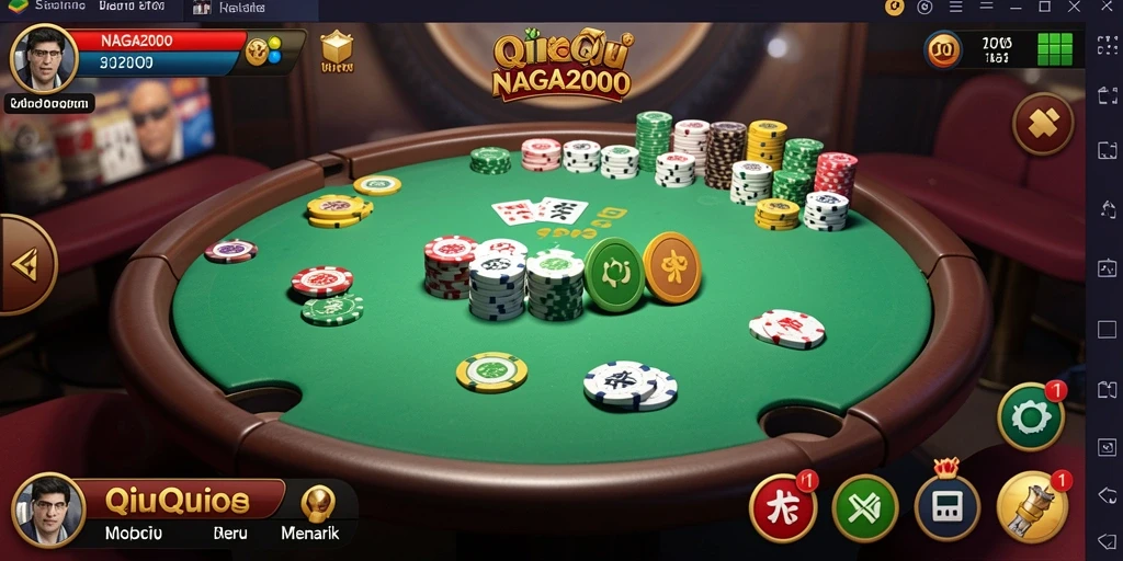 Gameplay seru NAGA2000 dalam permainan QiuQiu.