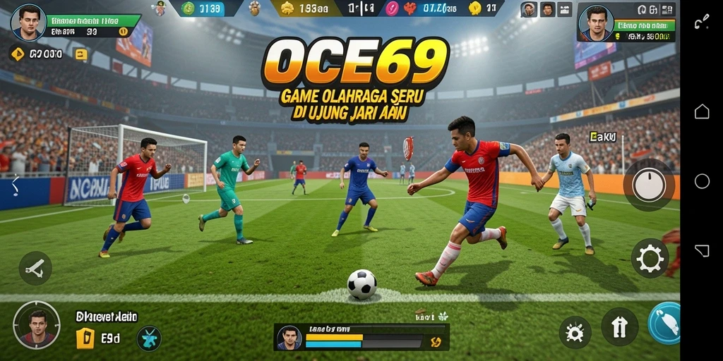 Screenshot OCE69 menampilkan pertandingan olahraga yang seru dan interaktif.