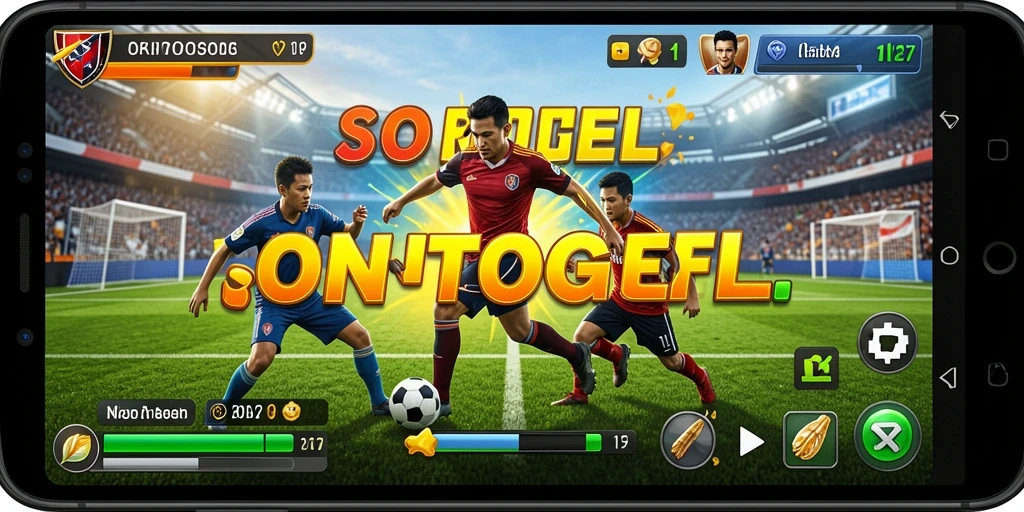 Tangkapan layar utama SONTOGEL menunjukkan gameplay olahraga yang dinamis.
