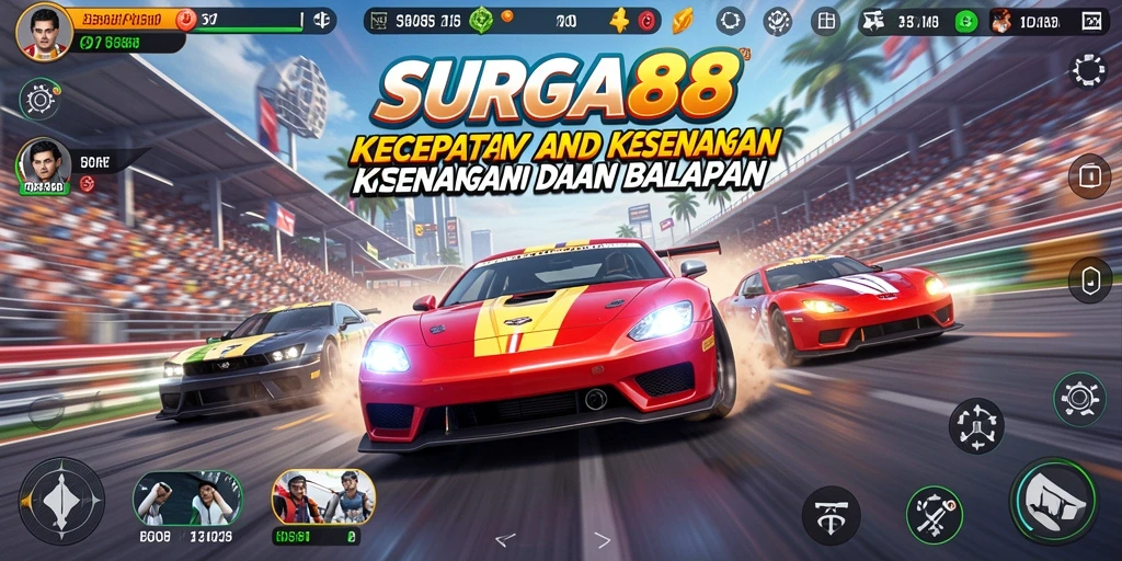 Gameplay seru balapan di lintasan menantang.