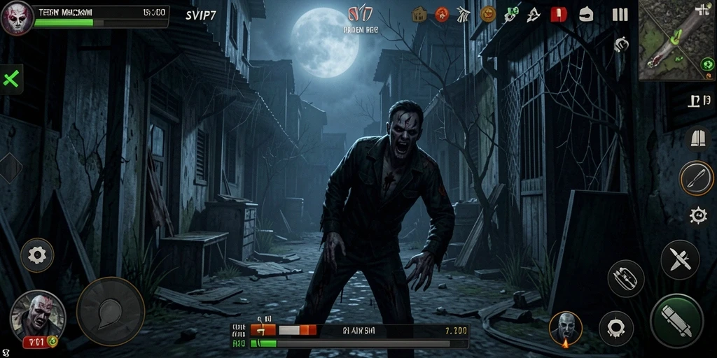 Screenshot gameplay SVIP7 dengan suasana Horror yang mencekam.